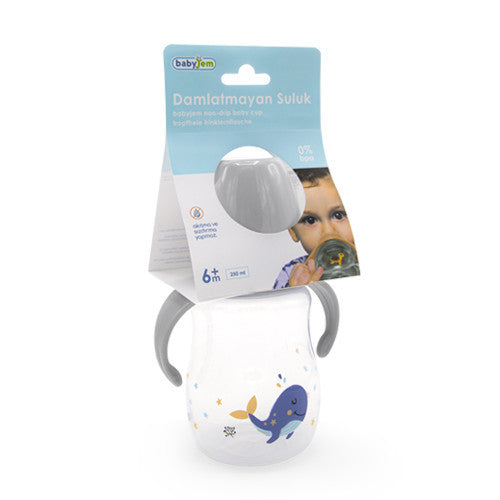 Biberon cu toarte si tetina din silicon BabyJem